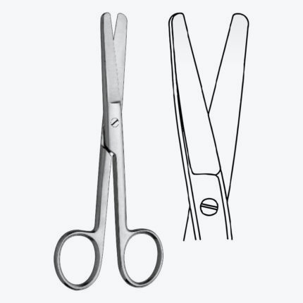 Round Pattern Operating Scissors B/B Str