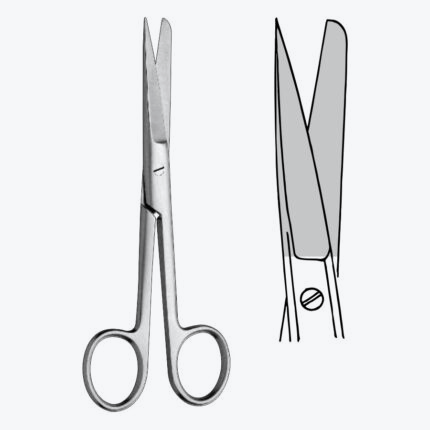 Round Pattern Operating Scissors Standard Straight