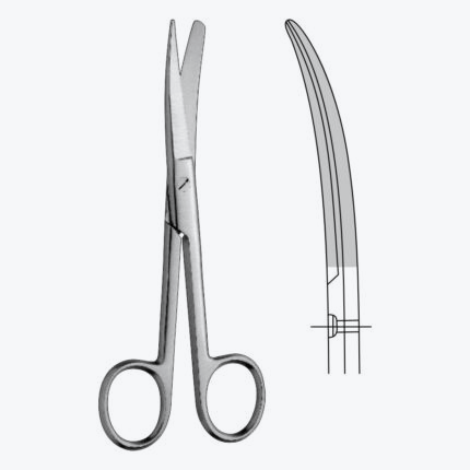 Round Pattern Operating Scissors Standard Curved