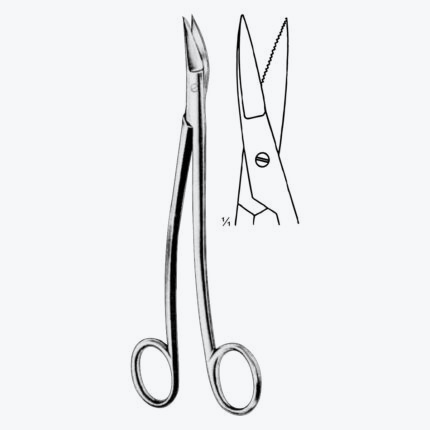 Ent-Dean Serrated Vascular Scissors