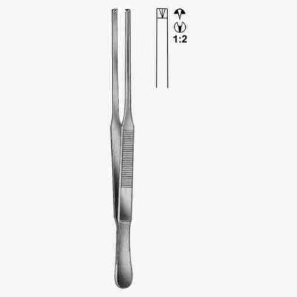 Duehrssen,1:2,2:3,3:4 Dressing Forceps 20 cm, 8”