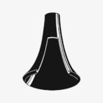 Rosen slotted round ends Black finish, 35 mm